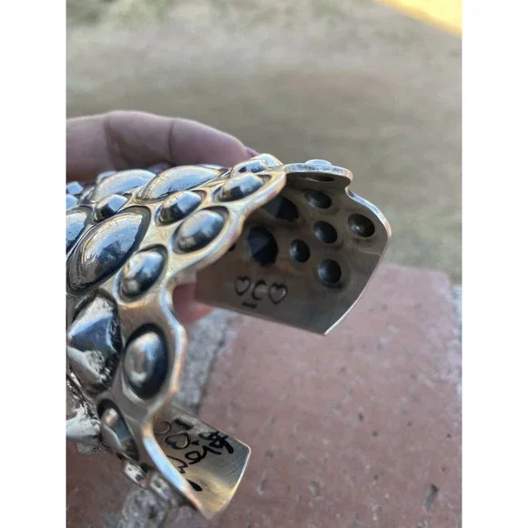 Navajo Sterling Silver Cuff Bracelet By Cody Willie Signed & Stamped - Picture 5 of 8